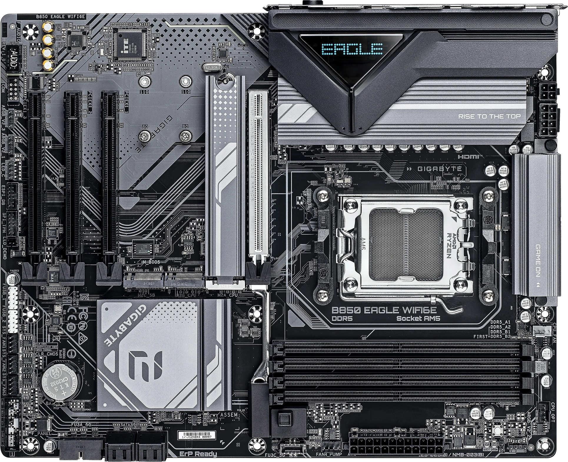 Материнская плата Gigabyte B850 EAGLE WIFI6E Socket AM5 AMD B850 4xDDR5 ATX AC`97 8ch(7.1) GbLAN RAID+HDMI+DP