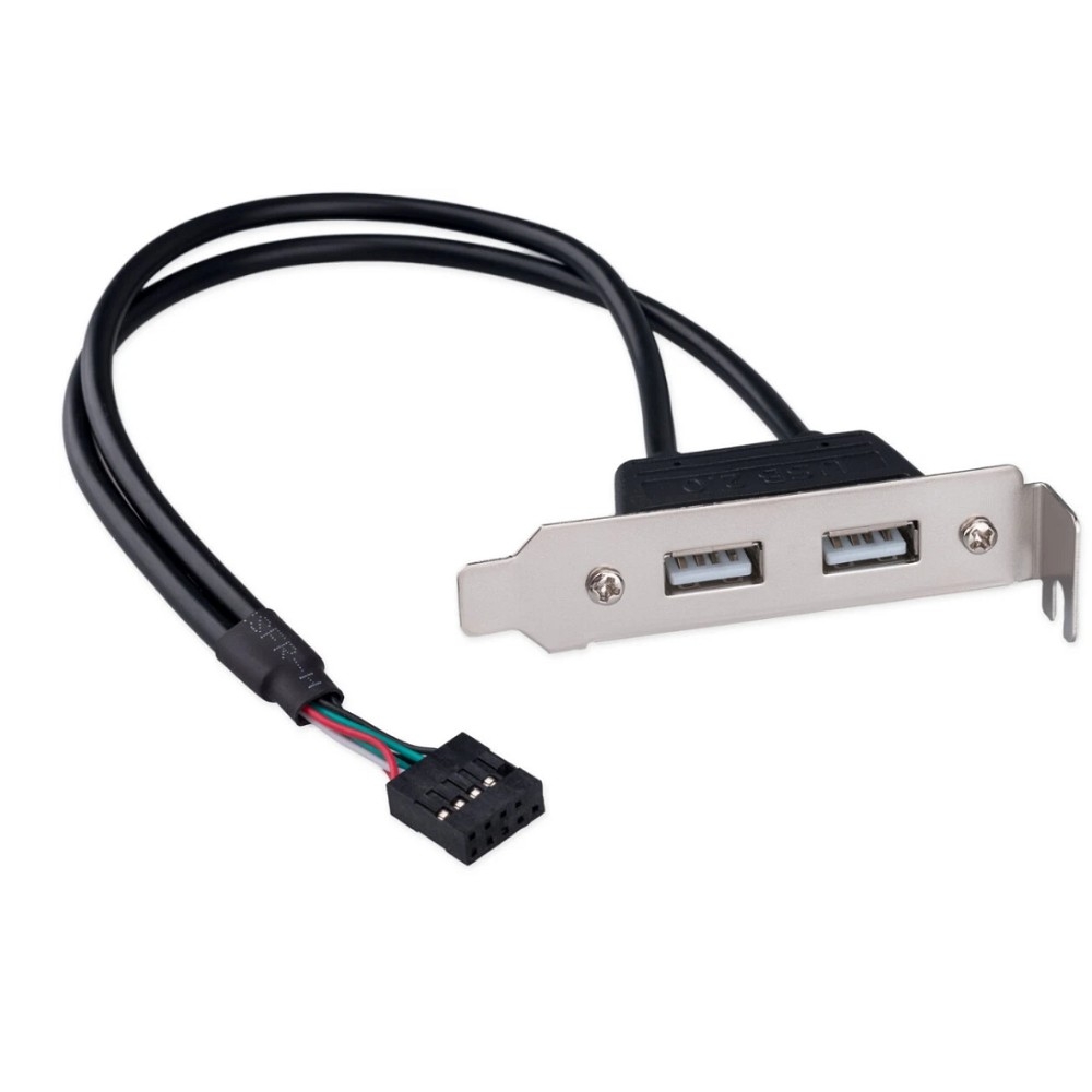 Cablexpert Планка на заднюю панель низкопрофильная, 1 порт COM/RS-232/DB9-M (CCUSBRECEPTACLE-LP)